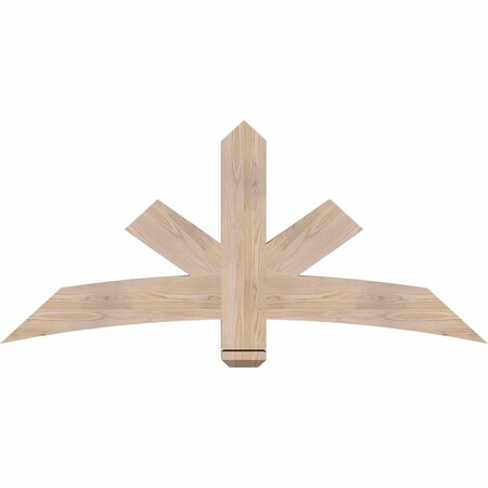 Ekena Millwork Alberta Smooth Timber Gable Bracket, Douglas Fir, 60"W x 27"H x 3 1/2"D x 5 1/2"F, 11/12 Pitch GBW060X27X0406ALB00SDF